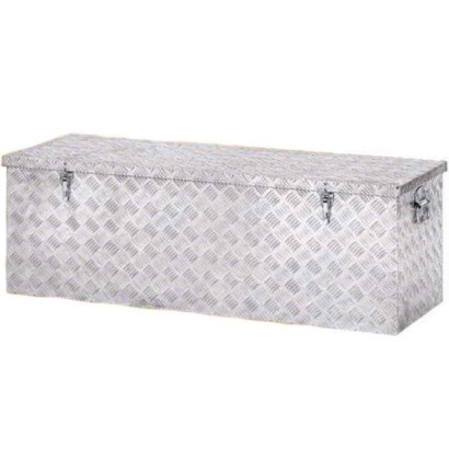 Baule box cassone cesta contenitore alluminio 122x40x43 cassa coperchio bauletto impermeabile accatastabile per utensili BAU40F