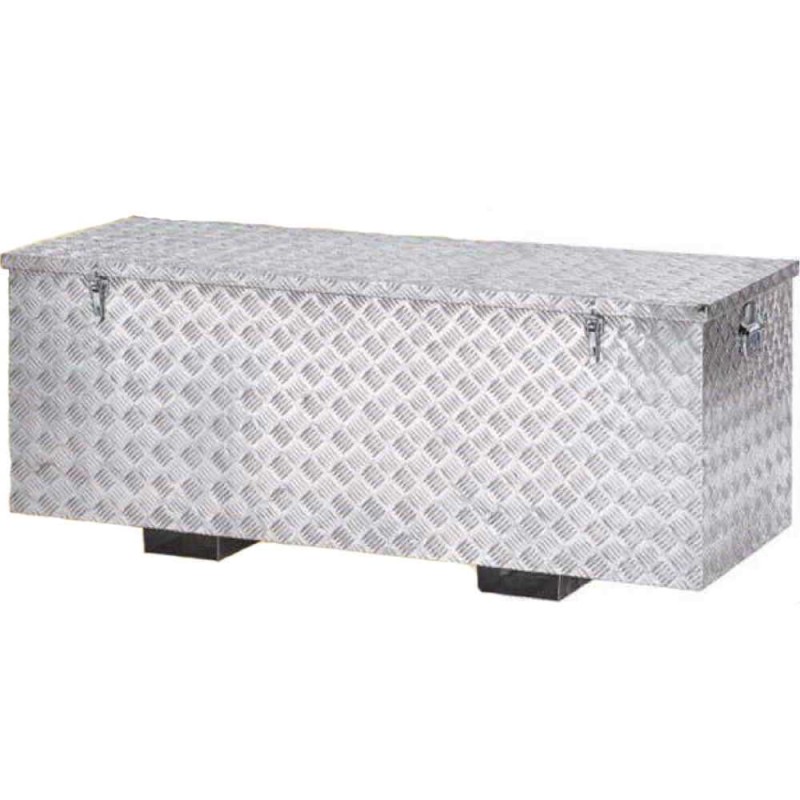Baule box cassone cesta contenitore alluminio 142x50x53 cassa bauletto  impermeabile BAU50F