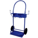 Carrello portabombole 2 posti con cassetta per bombole gas lt.14 biposto per industria ospedali con catenelle sicurezza 980-42F
