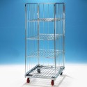 Roll container standard 3 sponde smontabili 715x805x1800h carrello contenitore unificato con 3 ripiani divisori Mod. 30F-18-3+3