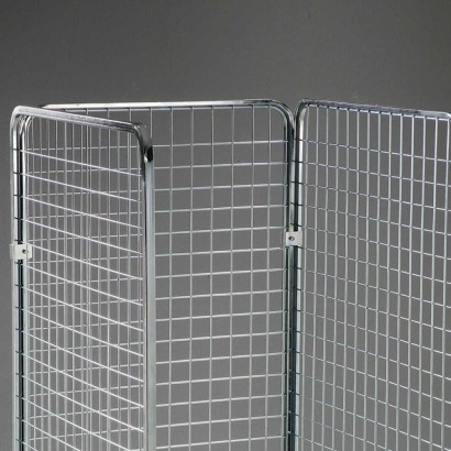 Roll container lavanderie base plastica 4 pareti maglia 50x50 porta-biancherie 2 antelli apribili 72x81x180h Kg.300 0422486112BF