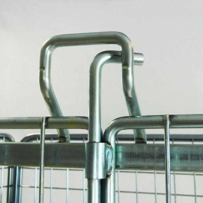 Carrello contenitore con 4 ruote portata Kg.500, ha dimensioni unificate al pallet, ottimizzato per spedizione nei camion.