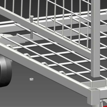 Roll contenitore professionale equipaggiabile con ripiani ferma-merce.

Mod. 04A438611F