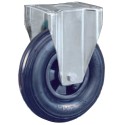 Ruota pneumatica disco in plastica mm.200x50 supporto fisso mozzo a rulli ricambio per carrelli e carichi leggeri kg.75 PNRF200F