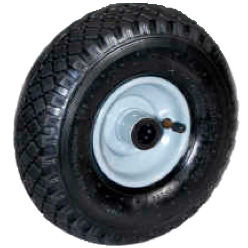 Ruota pneumatica disco in ferro mm.260x85 mozzo rulli ricambio carrelli manuali carichi medi kg.175 terreni irregolari PNLRS260F