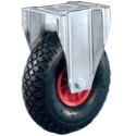 Ruota pneumatica antiforatura imperforabile supporto fisso disco in plastica ø260mm. trasporto carico carrelli kg.100 PNRPF-SOFT