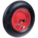 Ruota pneumatica per carriola con camera d'aria disco in ferro ricambio carrelli edilizia da giardino kg.100 mm.350x85 PNLB350F