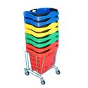 Carrellino in ferro su ruote 49x40x47h porta 12 cestini spesa trolley Lt.43 impilati ed accatastati nei supermercati 018700084F
