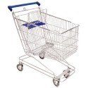 Carrello spesa per supermercati self-service imbottigliabile 100 litri filo metallico shopping negozi discount minimarket SS100