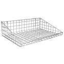 Cesto contenitore espositivo in filo metallico cm.60x40x16h per espositore a griglia arredo allestimento negozi vetrine 6072BF
