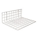 Ripiano in griglia base ad "L" cm.40x30 in filo robusto per espositore a griglia per arredo allestimento negozi vetrine 6049AF