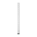 Tubolare montante acciaio cromato h140xø2,5cm per scaffale componibile sistema americano Archimede arredo casa ufficio NO113592F