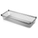 Ripiano cesto contenitore in filo acciaio cromato America cm.35x60xh15 per scaffale Archimede per arredo casa ufficio BASK3560F