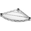 Ripiano triangolare stondato angolare in filo acciaio cromato cm46x46 per scaffale componibile Archimede arredo uffici A1700180F
