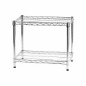 Kit Scaffale libreria espositore 2 ripiani in filo acciaio cromato Archimede cm.35x60xh.50 Kg.100 arredo casa ufficio 2X356050F