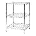 Kit Scaffale libreria espositore 3 ripiani in filo acciaio cromato Archimede cm.60x60xh.90 Kg.100 arredo casa ufficio 3X606090F