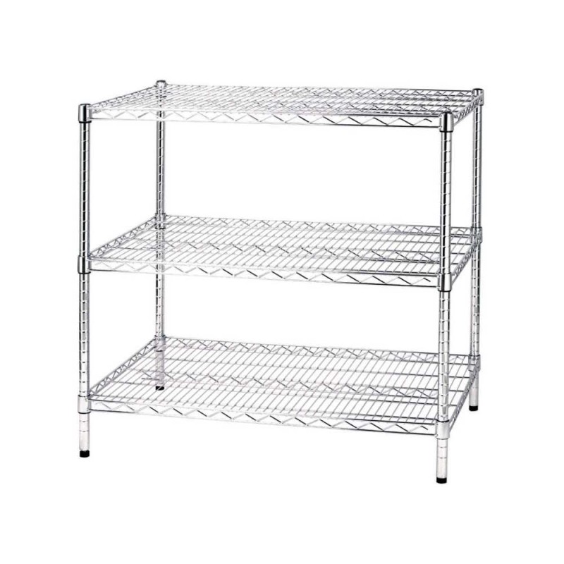 Scaffale 4 Ripiani In Acciaio - 76x36x122 Cm, Capacità 113 Kg A Ripiano, Cromato - Foto 1