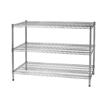 Kit Scaffale libreria espositore 3 ripiani in filo acciaio cromato Archimede cm.60x120xh.90 Kg.100 arredo casa ufficio 3X601290F
