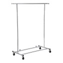 Stender appendiabiti pieghevole estensibile acciaio carrello salvaspazio cm.56,5x128-189xh144-169 negozi abbigliamento AC6029CRF