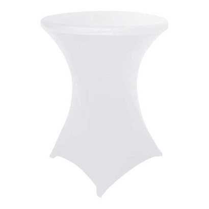 Fodera bianca elegante cover in tessuto per tavolo alto circolare cm.80xh.110 art.CZ80R2F per catering eventi matrimoni COV80RWF