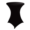 Fodera nera elegante cover in tessuto copri tavolo alto circolare cm.80xh.110 art.CZ80R2F per catering eventi matrimoni COV80RKF