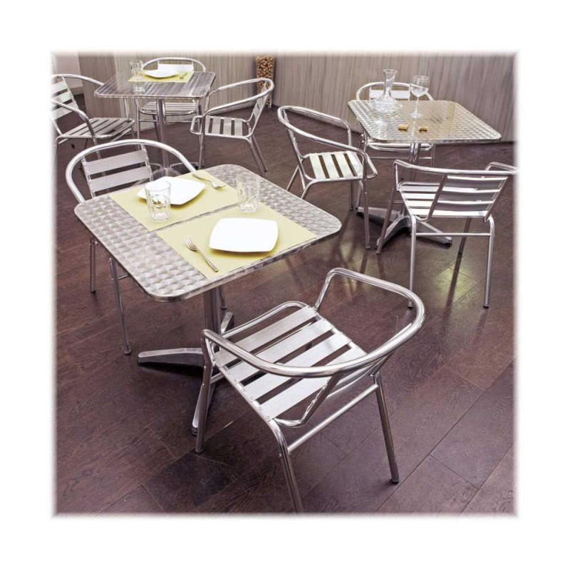 Tavolo alto in alluminio, per bar e ristoranti, per esterni
