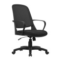 Sedia poltrona direzionale per ufficio girevole regolabile tessuto e rete traspirante nera braccioli e ruote Washington H4069KF