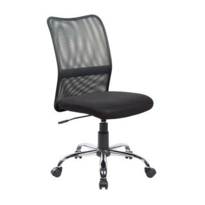 Sedia poltrona direzionale regolabile seduta tessuto schienale rete traspirante nero supporto lombare ruote razza Denver E8134KF