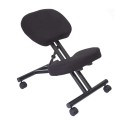 Sedia Sgabello ergonomico altezza regolabile struttura acciaio seduta riposa ginocchia tessuto imbottito ruote girevoli F2913F