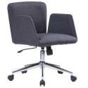 Sedia poltrona operativa braccioli seduta tessuto imbottito grigio ruote struttura acciaio altezza regolabile Laredo W172LGF