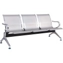 Panca attesa Indoor 3 posti acciaio microforato antiruggine grigio gambe acciaio in ospedali aeroporti locali pubblici SJ820G-3F
