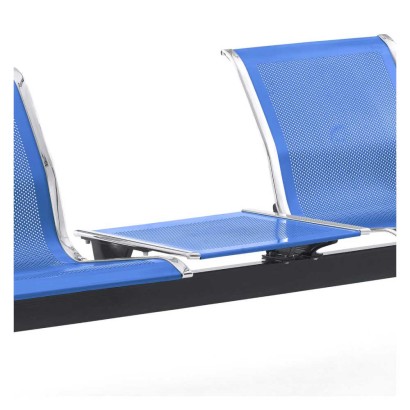 Tavolino acciaio microforato antiruggine blu sostituisce seduta panca attesa per ospedali aeroporti uffici studi SJ830B-TF