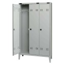 Armadio spogliatoio classico 3 ante in acciaio 3 vani mm.1020x470xh1800 armadietto 3 posti arredo piscine comuni uffici SP-47/3F