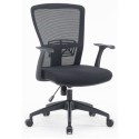 Sedia poltrona operativa seduta in tessuto schienale in rete nero struttura PU alzata a gas braccioli ruote Springfield H4067KF