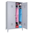 Armadio spogliatoio 2 posti grandi per alimentaristi ristoranti divisione abiti sporco pulito 2 ante mm.1000x500xh1800 ALIMGR2PF