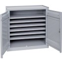 Armadio in ferro a 6 piani con anta e serratura cm.100x45x100h armadietto porta utensili documenti arredo uffici fabbrica MR100F