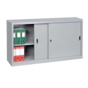 Armadio sopralzo in ferro ante scorrevoli e serratura cm.150x60x100h 1+1 piani portadocumenti arredo uffici fabbriche SPRM15X60F
