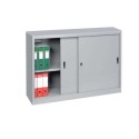 Armadio sopralzo in ferro ante scorrevoli e serratura cm.100x60x100h 1 ripiano portadocumenti arredo uffici fabbriche SPRMG4-60F