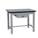 Tavolo banco da laboratorio in ferro piano in laminato 1 cassetto cm100x75x80h arredo officine postazioni di lavoro TAVLABA1000F