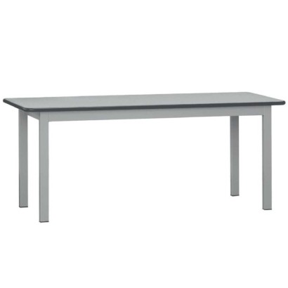 Tavolo banco mensa in metallo con piano in laminato grigio cm.200x75xh80 per arredo aziende cucine uffici scuole hotel TM2000GRF