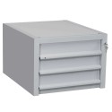 Cassettiera in ferro per banco per tavolo da lavoro porta utensili 3 cassetti con serratura mm515x625x370h per officine CASSB3CF