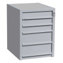 Cassettiera in metallo porta utensili a 5 cassetti con serratura mm.515x625x700h per officine industrie archivi uffici CASSRA50F