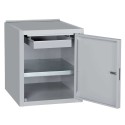Armadietto da banco con anta con chiusura a serratura ed all’interno 1 pianetto 1 cassetto mm.520x625x605h. per officine ARMBF
