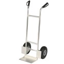 Carrello in alluminio pratico leggero robusto trasporto casse cartoni ruote pneumatiche kg.150 per auto furgoni aziende HT200AF