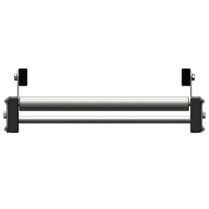 Coppia sponde fisse laterali spostabili in acciaio mm.490 per impedire caduta o guida prodotti sulle rulliere KIT/GU/FIS/0490F