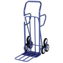 Carrello saliscale 6 ruote kg.150 doppia pala ribaltabile trasporto scatole sacchi su scale gradini marciapiedi cantine HT4028F