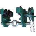 Carrello porta paranco regolabile mm.136-300 traslazione meccanica a catena muovere su trave carichi sollevati kg20000 NCPC2000F