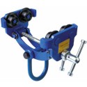 Carrello manuale porta paranco a spinta per scorrere su travi larghe mm.64-203 spostare carichi pesanti sollevati Kg.500 NCPL50F