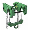 Paranco sollevatore manuale a profilo basso kg.1000 con carrello a catena per trave 75-150 movimentazione carichi DC.0.09201000F