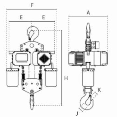 VEVOR Paranco Elettrico A Catena 1000kg - Solleva Carichi Pesanti Con Facilit&agrave; | 230V Per Garage E Officina
